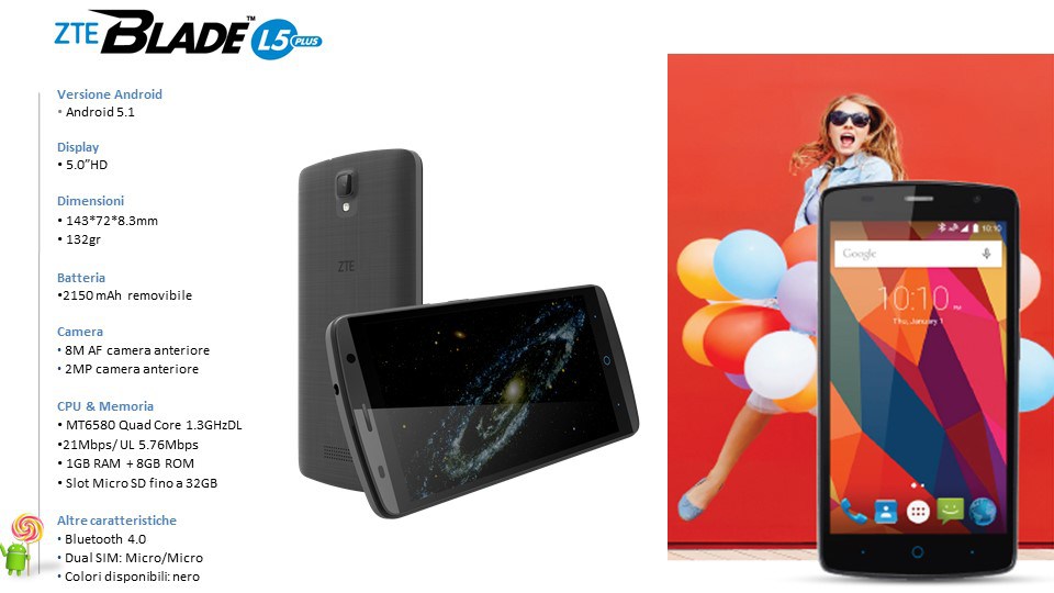 tim zte blade l5 grey