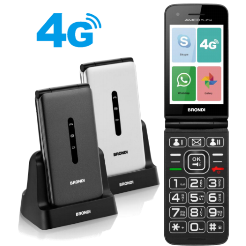 brondi amico flip 4g silver