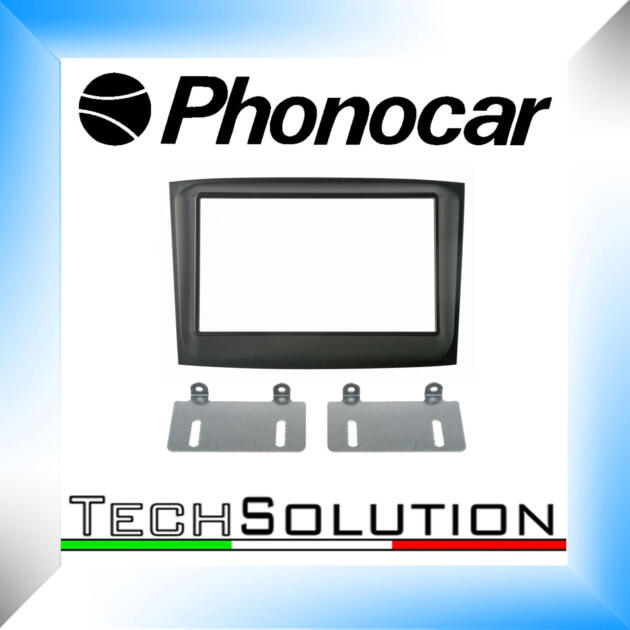Mascherina Autoradio 2DIN FIAT Doblò Opel Combo 15> Adattatore Pl