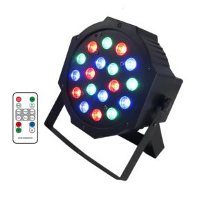 illuminatore dmx a led
Proiettore con 18 led da 1W (RGB) a lunga durata (oltre 60.000 ore) in grado di illuminare in ogni colore ein diverse modalità. Dal display posteriore, grazie a 4 tasti, è possibile gestire la modalità operativa