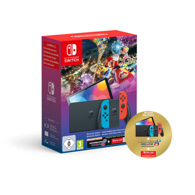 nintendo switch oled + mario kart 8 deluxe