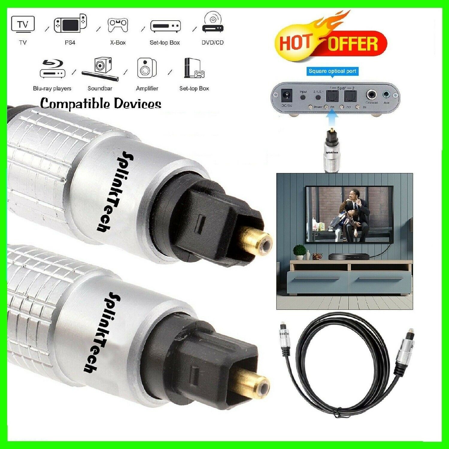 splinktech cavo ottico 2mt
