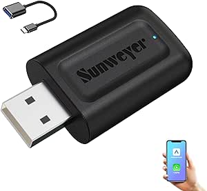 sunweyer wireless car adapter for carplay/android